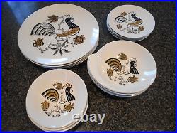 16 Pc. Dinnerware Set GOOD MORNING ROOSTER Royal China Atomic Mid Century Modern