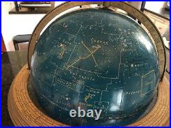 1958 Mid Century George Crams Zodiac Signs Atomic Celestial Globe Constellations