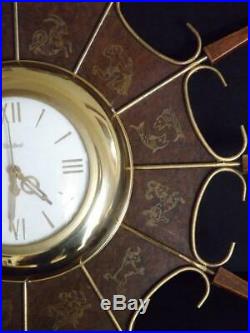 1960's Eames Atomic Era United Wall Clock # 230 Mid Century Modern Zodiac Star