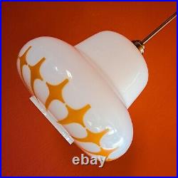 1960s UFO Atomic Age Opaline Glass Pendant Ceiling Light Space Age Lighting