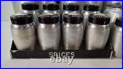 20pc Kromex Canister Set Retro Atomic Mid-Century Spice Rack Shakers