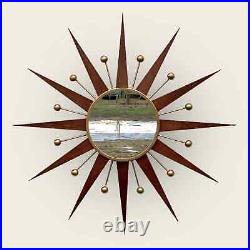 31 Starburst Atomic retro wall mirror Gold George Nelson 1970 sunburst vintage