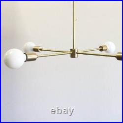 4 Arms Bulb New MID Century Modern Atomic Sputnik Brass Chandelier Light Fixture