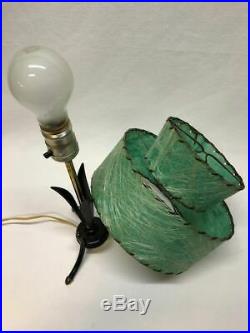 50's Vtg Atomic Tri Pod Mid-Century Weinberg RETRO Deco Fiberglass shade Lamp