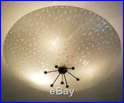 722b 50s 60s Vintage Ceiling Light Lamp Fixture atomic mid-century eames sputnik