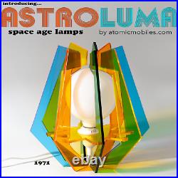 ASTROLUMA Space Age Table Lamp 1970s Retro Mid Century Modern Atomic Mod Style