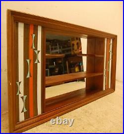 ATOMIC AGE Mid Century Modern Shadow Box Mirror Shelf Turner Wall Accessory 8350