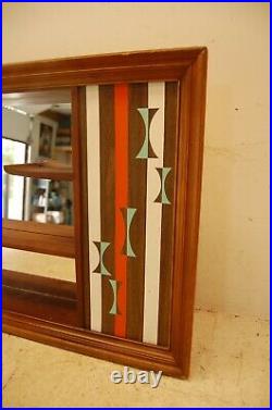 ATOMIC AGE Mid Century Modern Shadow Box Mirror Shelf Turner Wall Accessory 8350