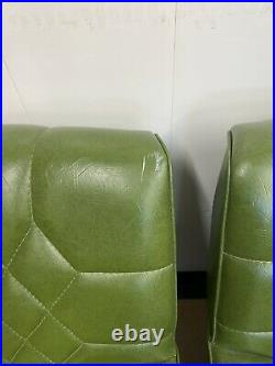 ATOMIC MID CENTURY 60s Retro Green 3 Three Piece Suite Sofa Arm Chair