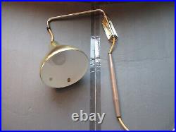 Atomic Lamp Weighted Pull Down Swing Arm Wall Cantilever Pulley Mid Century BSMT