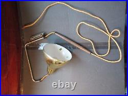 Atomic Lamp Weighted Pull Down Swing Arm Wall Cantilever Pulley Mid Century BSMT