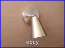 Atomic Single Cone Wall Sconce Mid Century Modern UL LISTED