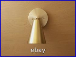 Atomic Single Cone Wall Sconce Mid Century Modern UL LISTED