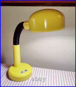 Beautiful Modern Gooseneck Desk Table Lamp Atomic Yellow Mid Century BOHO MCM