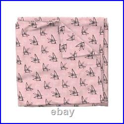 Boomerangs Retro Mid Century Atomic Era Pink Sateen Duvet Cover by Roostery
