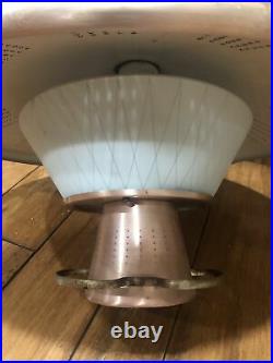 Ceiling Light Mid Century 21 Pull Down Retractable Saucer Fixture Atomic 1950s