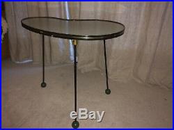Coffee Table Side End 50s 60s 70s Vintage Mid Century Kidney Atomic