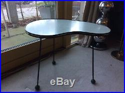Coffee Table Side End 50s 60s 70s Vintage Mid Century Kidney Atomic