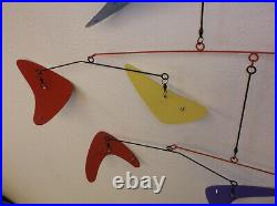 Collapsible Mobile Art Deco, Mid Century Modern Atomic Hanging Sculpture