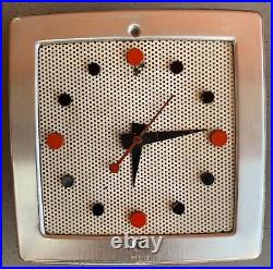 Cool Vintage 50s 60s Nutone Metal Atomic Wall Hanging Clock Mid Century Modern