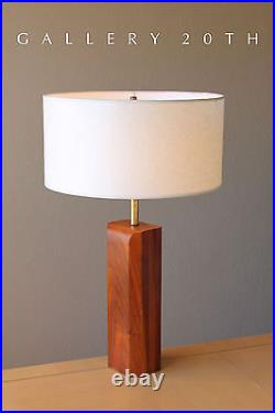 Fab! MID Century Danish Modern Solid Rosewood & Teak Lamp! 50's Light Vtg Atomic