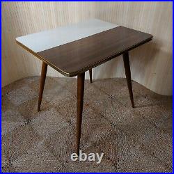 Fab Vintage Retro Mid Century Formica Small Side Coffee Table Atomic Tall Legs