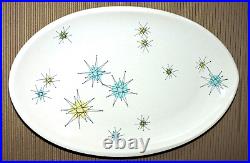 Franciscan Atomic Starburst Vintage Mid Century Modern Oval Serving Platter 15