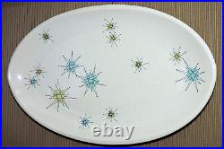 Franciscan Atomic Starburst Vintage Mid Century Modern Oval Serving Platter 15