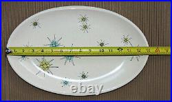 Franciscan Atomic Starburst Vintage Mid Century Modern Oval Serving Platter 15