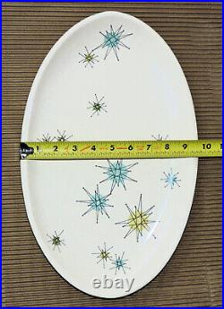 Franciscan Atomic Starburst Vintage Mid Century Modern Oval Serving Platter 15