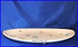 Franciscan Atomic Starburst Vintage Mid Century Modern Oval Serving Platter 15