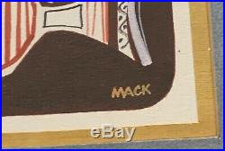 Fun Vintage 50s 60s Atomic Fish Art Wall Hanging Mid century Modern Signed Mack