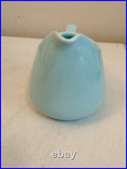 Knowles Mobile Boomerang Atomic Mid Century Creamer and Sugar Turquoise Blue