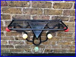 Large French Mid Century Mirrored Atomic Hat and Coat Rack