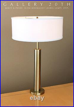 Laurel! MID Century Modern Table Lamp! 50s 60s Vtg Lightolier Atomic Brass Retro