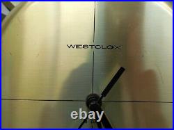 MID CENTURY MODERN WESTCLOX Quartz STARBURST SUNBURST ATOMIC WALL CLOCK