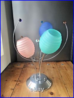 MID Century 70's Italian Space Age Chrome & Glass Ceiling Light Sputnik Atomic