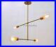 MID Century Atomic Brass Sputnik Chandelier Stilnovo Flush Mount Pandent