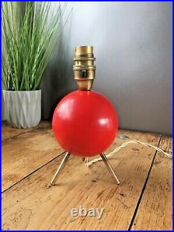 MID Century Modern 1950s Italian Designer Red Atomic Lamp Base Space Age Sputnik