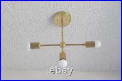 MID Century Modern Atomic Sputnik Brass Chandelier Light Fixture Home Decorative