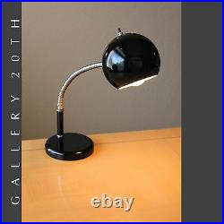 MID Century Modern Robert Sonneman Desk Lamp! Atomic Vtg Gooseneck Black 60s 50s