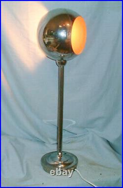 MID Century Modern Tall Chrome'atomic' Lamp In Exellent Condition Rewired