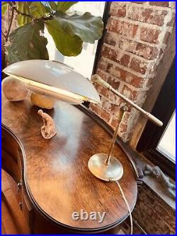 Mid Century 1950s Original Gerald Thurston Lamp Laurel Flying Saucer Atomic Nice