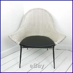 Mid Century Armchair by Lloyd Loom Stingray Atomic Vintage White Bedroom Chair