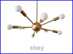 Mid Century Atomic 8 Arm Starburst Sputnik Ceiling Light