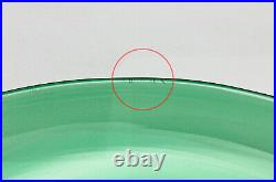 Mid-Century Atomic Bullicante Green Art Glass Chip Serving Plate