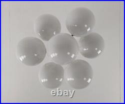 Mid Century Atomic Sputnik Trumpet Chrome Chandelier Opaline shades balls Sciol