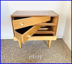 Mid Century Credenza Vintage Sewing Cabinet Rotating Drawers 50s 60s Atomic