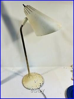Mid-Century Gerald Thurston Desk/Table Lamp Lightolier Atomic Needs Restoration