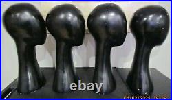 Mid Century Modern Atomic Age Mannequin Heads 4 Rare Visual Display Props